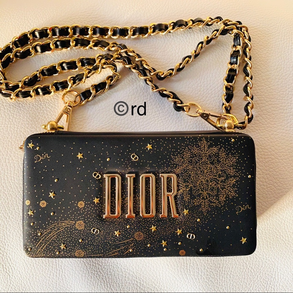 Dior Black Gold Crossbody Bag - Picture 2 of 10